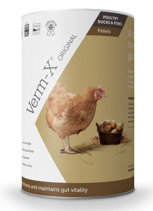Verm-X Herbal Poultry Pellets - 250g Natural Gut Health Supplement
